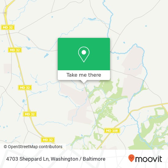 Mapa de 4703 Sheppard Ln, Ellicott City, MD 21042