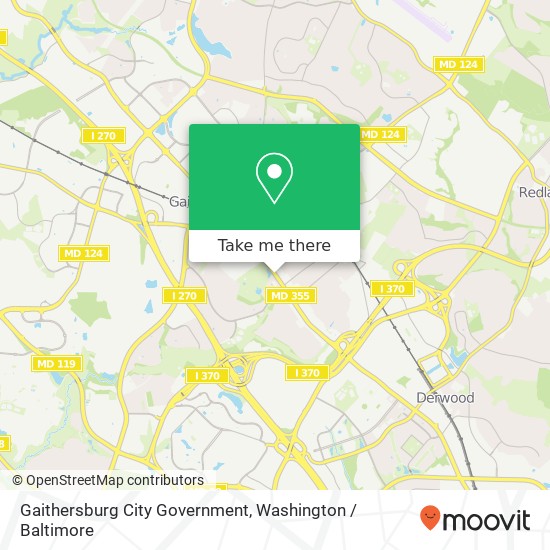 Gaithersburg City Government map