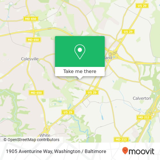 1905 Aventurine Way, Silver Spring, MD 20904 map