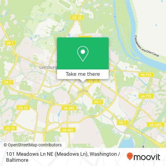 101 Meadows Ln NE (Meadows Ln), Leesburg, VA 20176 map