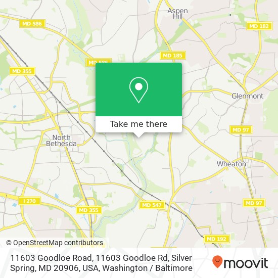 11603 Goodloe Road, 11603 Goodloe Rd, Silver Spring, MD 20906, USA map