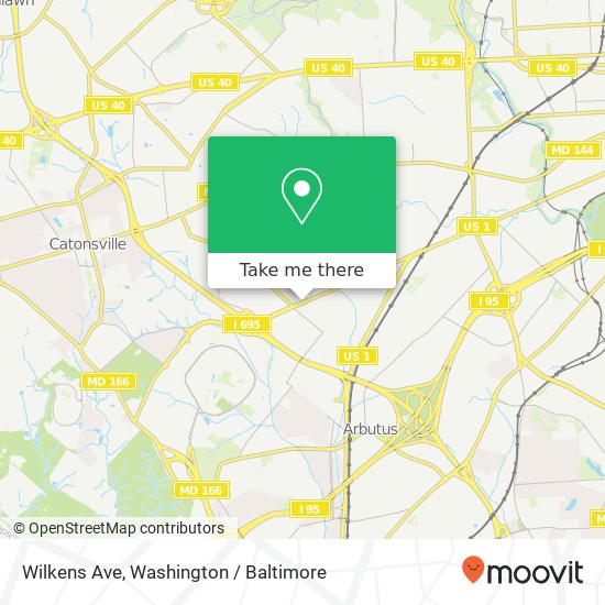 Wilkens Ave, Catonsville, MD 21228 map