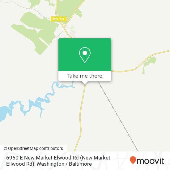 Mapa de 6960 E New Market Elwood Rd (New Market Ellwood Rd), Hurlock, MD 21643