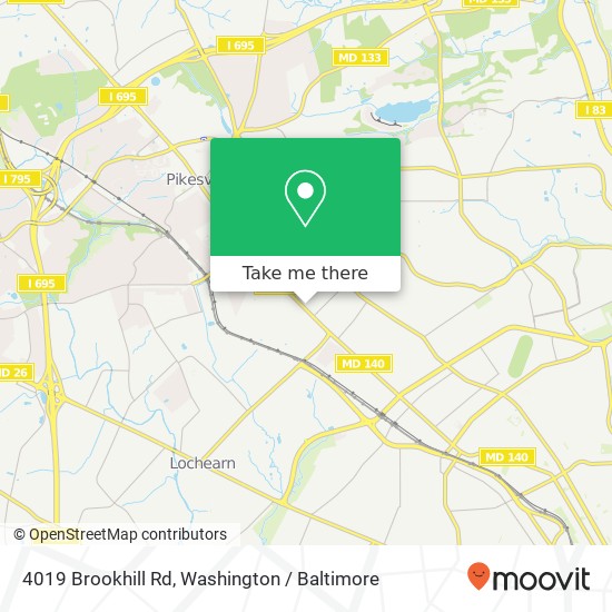 Mapa de 4019 Brookhill Rd, Baltimore, MD 21215