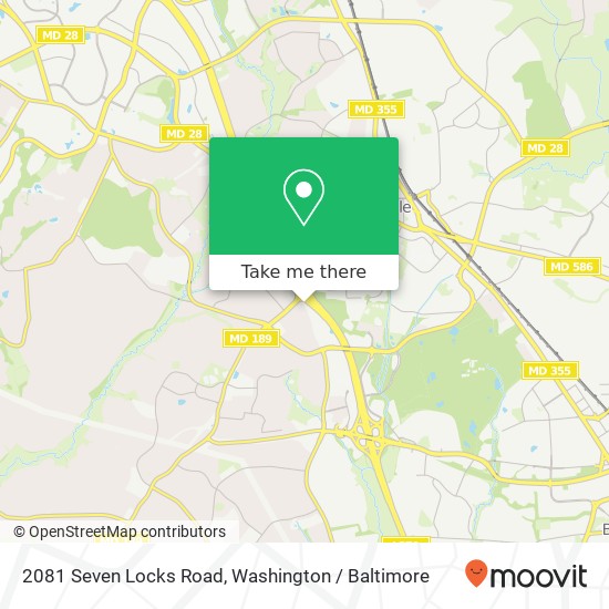 Mapa de 2081 Seven Locks Road, 2081 Seven Locks Rd, Rockville, MD 20854, USA