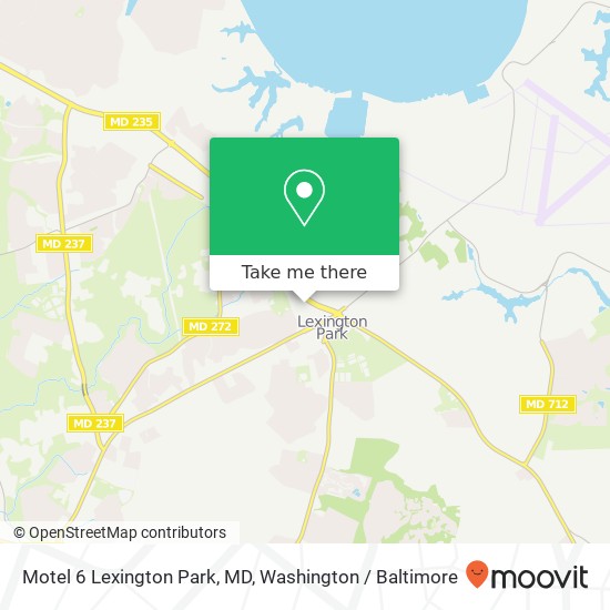 Mapa de Motel 6 Lexington Park, MD, 21847 Three Notch Rd