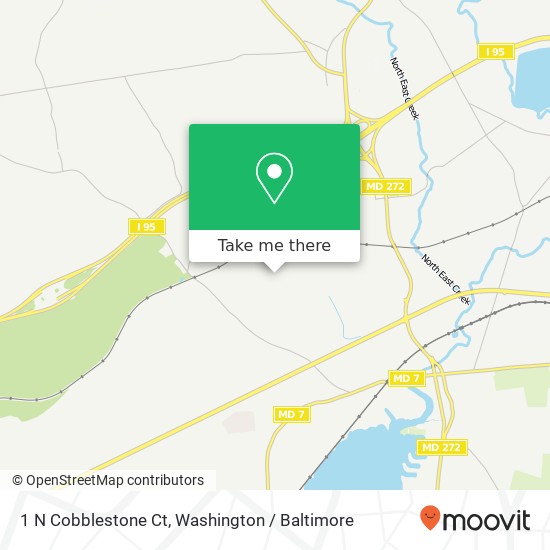 Mapa de 1 N Cobblestone Ct, North East, MD 21901