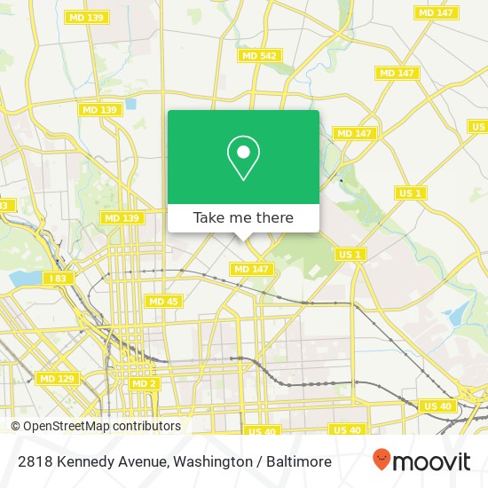 2818 Kennedy Avenue, 2818 Kennedy Ave, Baltimore, MD 21218, USA map