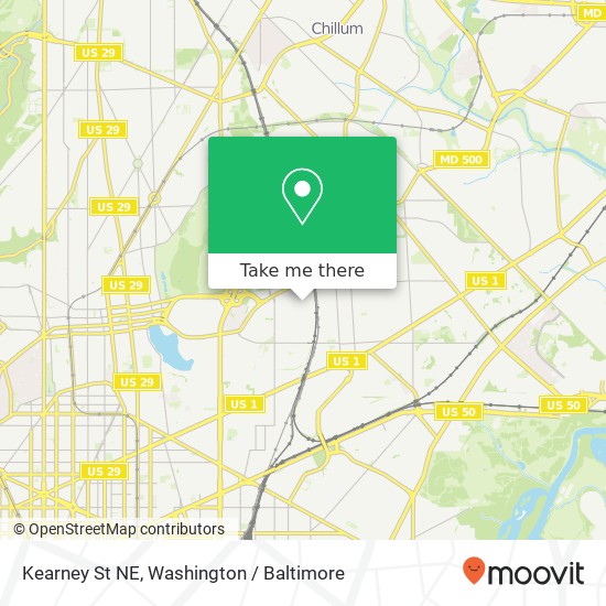 Mapa de Kearney St NE, Washington, DC 20017
