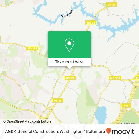 Mapa de AG&K General Construction