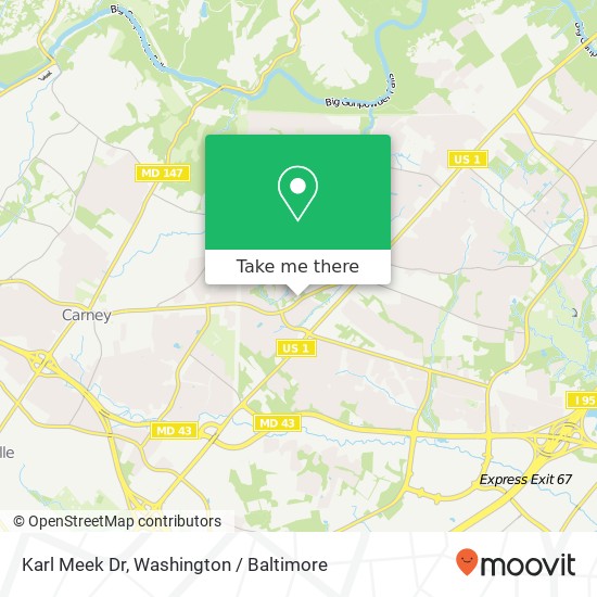 Mapa de Karl Meek Dr, 3904 E Joppa Rd