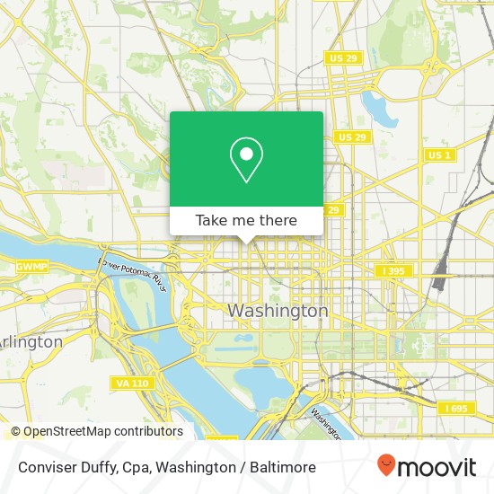 Mapa de Conviser Duffy, Cpa, 1150 18th St NW