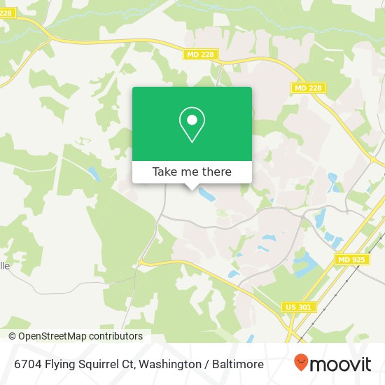 Mapa de 6704 Flying Squirrel Ct, Waldorf, MD 20603