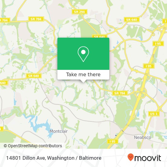 Mapa de 14801 Dillon Ave, Woodbridge, VA 22193