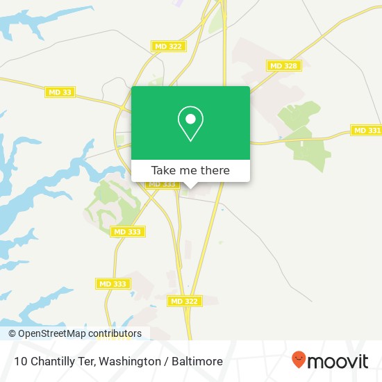Mapa de 10 Chantilly Ter, Easton, MD 21601