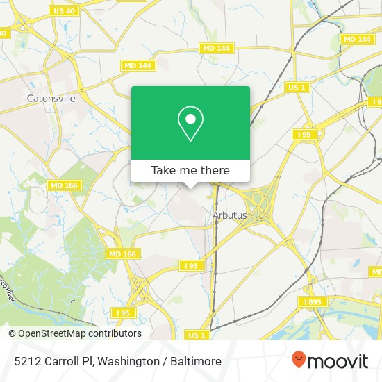 Mapa de 5212 Carroll Pl, Halethorpe, MD 21227