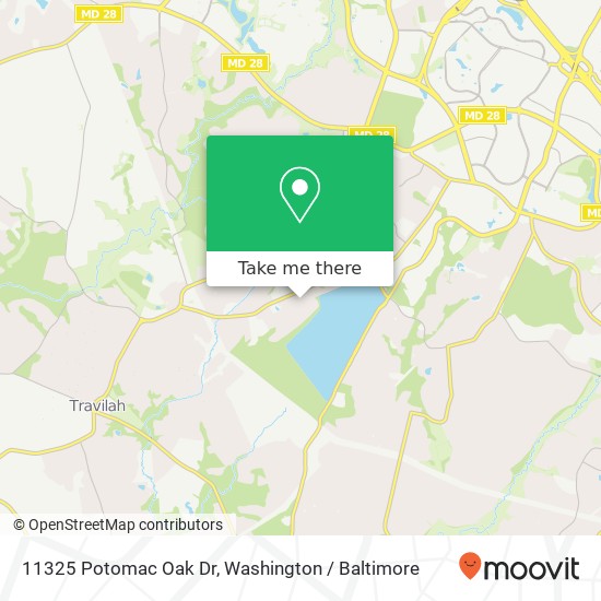 Mapa de 11325 Potomac Oak Dr, Rockville, MD 20850