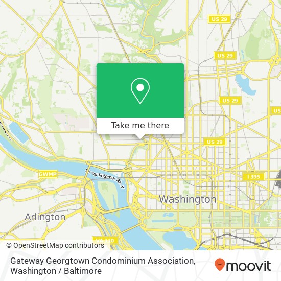 Mapa de Gateway Georgtown Condominium Association, 2500 Q St NW