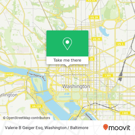 Valerie B Geiger Esq, 1800 M St NW map