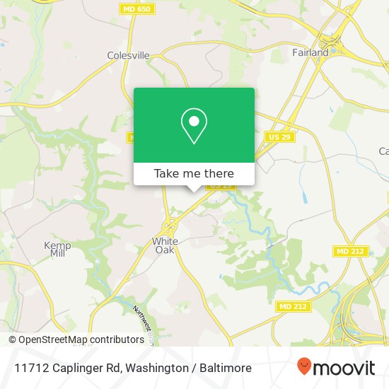 11712 Caplinger Rd, Silver Spring, MD 20904 map