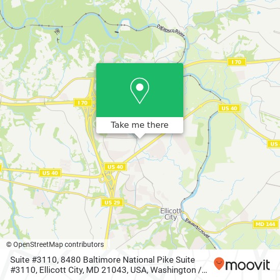 Suite #3110, 8480 Baltimore National Pike Suite #3110, Ellicott City, MD 21043, USA map