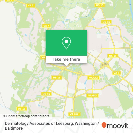 Dermatology Associates of Leesburg, 823 S King St map
