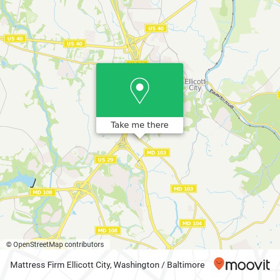 Mapa de Mattress Firm Ellicott City, 4350 Montgomery Rd