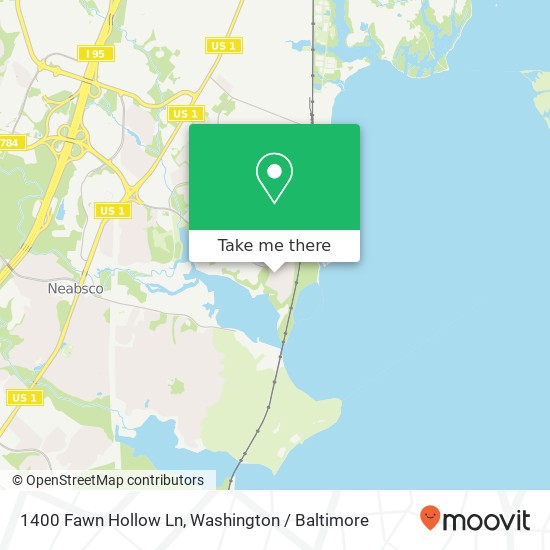 Mapa de 1400 Fawn Hollow Ln, Woodbridge, VA 22191