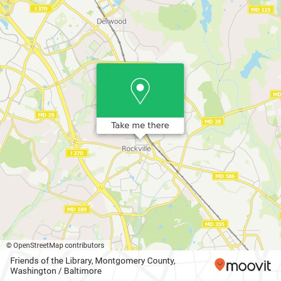 Friends of the Library, Montgomery County map