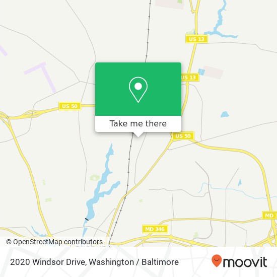 Mapa de 2020 Windsor Drive, 2020 Windsor Dr, Salisbury, MD 21801, USA