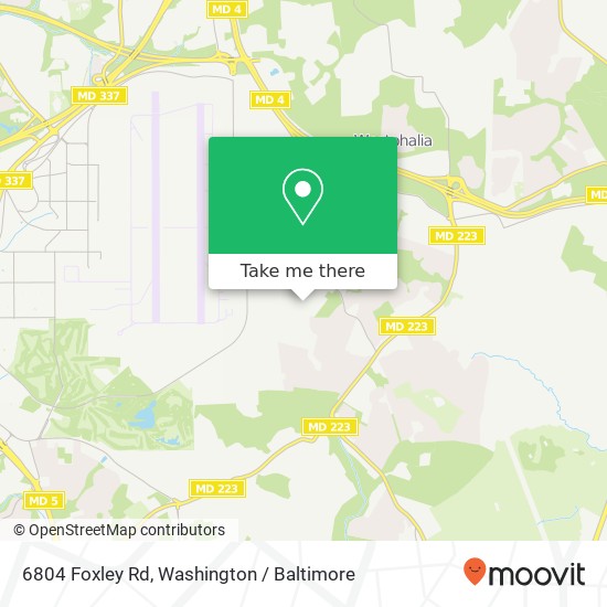 Mapa de 6804 Foxley Rd, Upper Marlboro, MD 20772