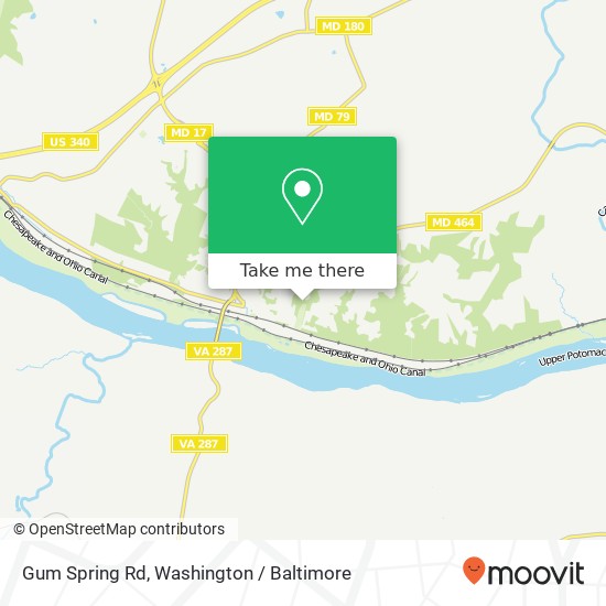 Mapa de Gum Spring Rd, Brunswick, MD 21716