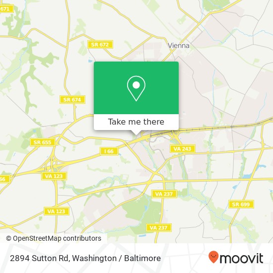 Mapa de 2894 Sutton Rd, Vienna, VA 22181