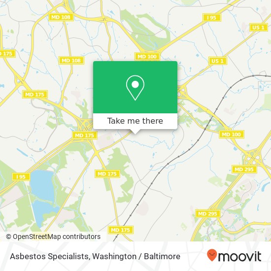 Asbestos Specialists map