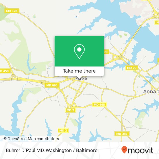 Mapa de Buhrer D Paul MD, 2448 Holly Ave