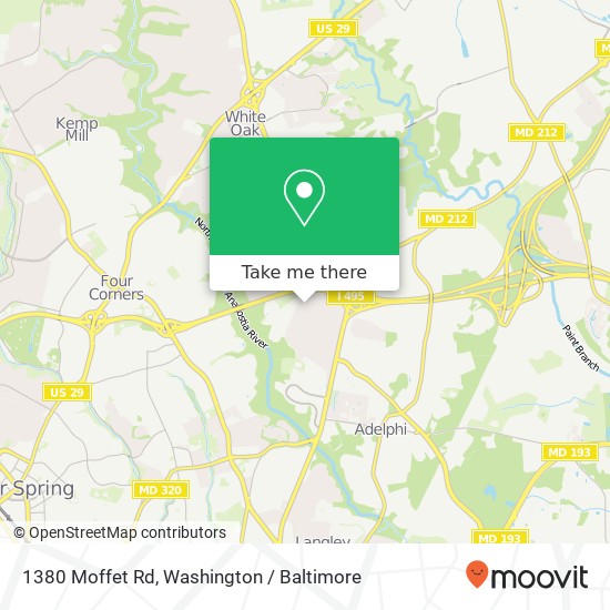 1380 Moffet Rd, Silver Spring, MD 20903 map