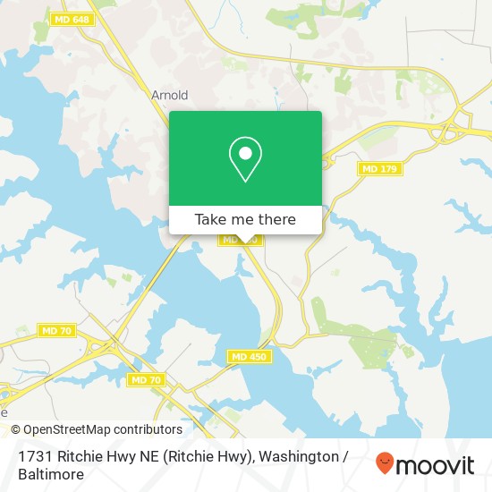 Mapa de 1731 Ritchie Hwy NE (Ritchie Hwy), Annapolis, MD 21409