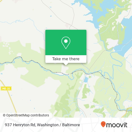 Mapa de 937 Henryton Rd, Marriottsville, MD 21104