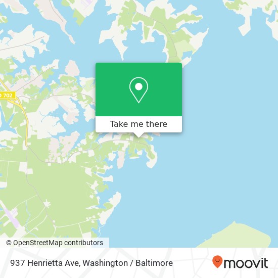 Mapa de 937 Henrietta Ave, Essex, MD 21221