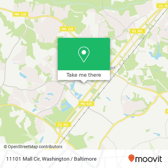 Mapa de 11101 Mall Cir, Waldorf, MD 20603