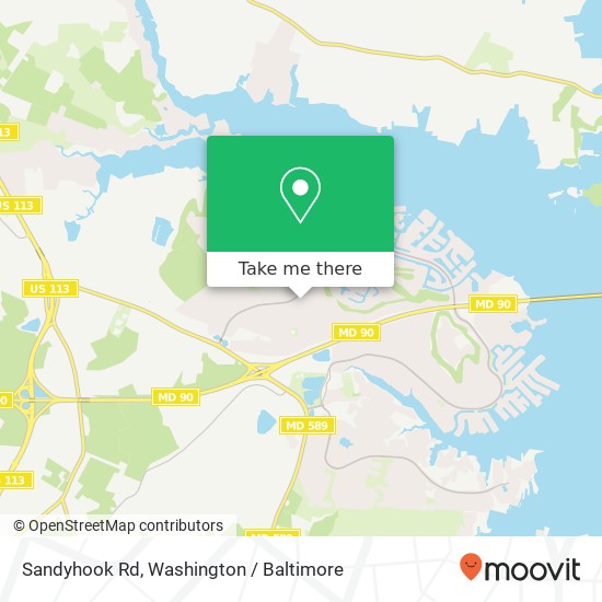 Mapa de Sandyhook Rd, Berlin, MD 21811