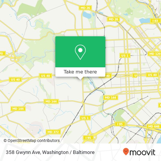 Mapa de 358 Gwynn Ave, Baltimore, MD 21229