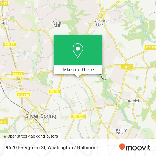 9620 Evergreen St, Silver Spring, MD 20901 map