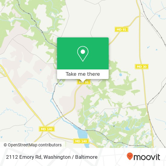 Mapa de 2112 Emory Rd, Reisterstown, MD 21136