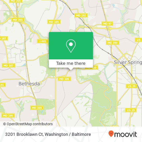 Mapa de 3201 Brooklawn Ct, Chevy Chase, MD 20815