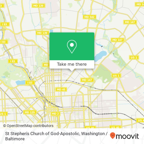 Mapa de St Stephen's Church of God-Apostolic, 1129 Montpelier St