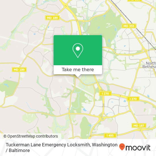 Mapa de Tuckerman Lane Emergency Locksmith, 7945 Tuckerman Ln