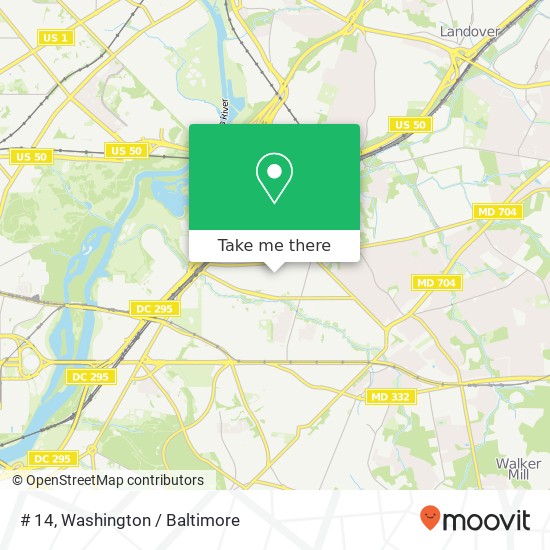 # 14, 5000 Hunt St NE # 14, Washington, DC 20019, USA map