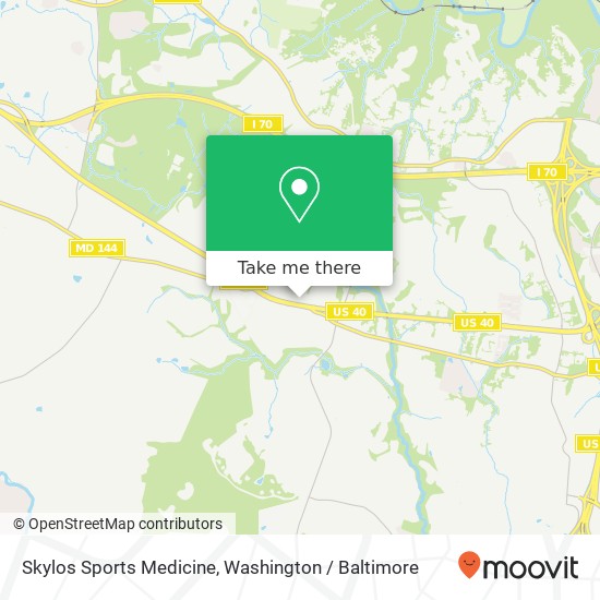 Mapa de Skylos Sports Medicine, 10270 Baltimore National Pike