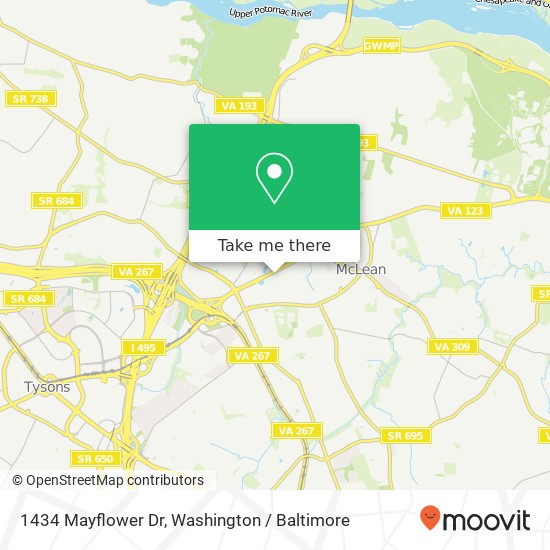 1434 Mayflower Dr, McLean, VA 22101 map